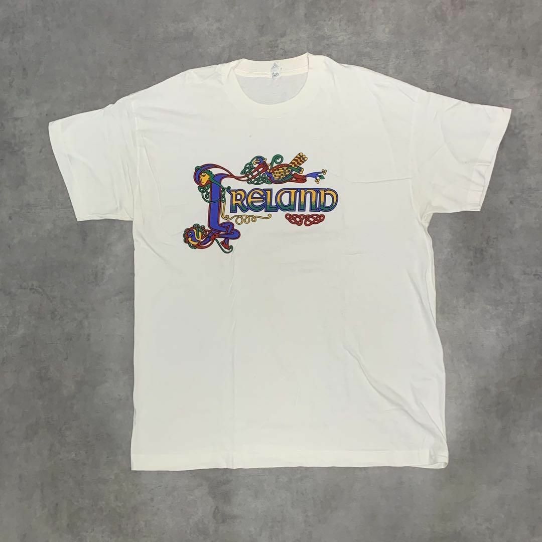 SCREEN STARS(スクリーンスターズ)の【IRELAND】90s USA製 アイルランド民族柄 プリントTシャツ メンズのトップス(Tシャツ/カットソー(半袖/袖なし))の商品写真