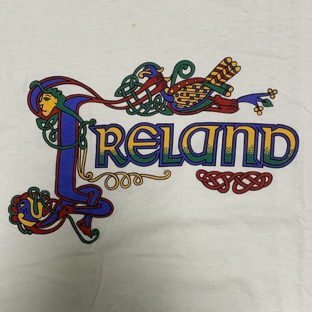 SCREEN STARS(スクリーンスターズ)の【IRELAND】90s USA製 アイルランド民族柄 プリントTシャツ メンズのトップス(Tシャツ/カットソー(半袖/袖なし))の商品写真