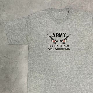 ミリタリー(MILITARY)の【Military】ARMY 刺繍Tシャツ ミリタリー メッセージ T(Tシャツ/カットソー(半袖/袖なし))