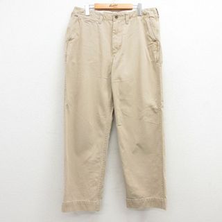 ラルフローレン(Ralph Lauren)のW34★古着 ラルフローレン Ralph Lauren ポロジーンズ ブランド ミリタリー パンツ メンズ コットン ベージュ カーキ 24may09 中古 ボトムス ロング(ワークパンツ/カーゴパンツ)