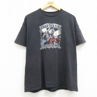 L★古着 半袖 ビンテージ Tシャツ メンズ 00年代 00s バイクウィーク 犬 クルーネック 黒 ブラック 24may09 中古(Tシャツ/カットソー(半袖/袖なし))