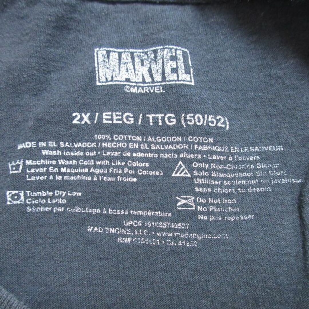 MARVEL(マーベル)のXL★古着 半袖 Tシャツ メンズ マーベル ヴェノム 大きいサイズ コットン クルーネック 黒 ブラック 24may09 中古 メンズのトップス(Tシャツ/カットソー(半袖/袖なし))の商品写真