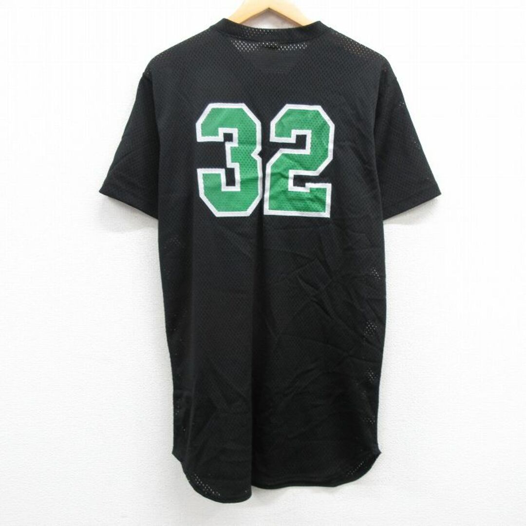 XL★古着 半袖 ビンテージ Tシャツ メンズ 90年代 90s ATHOLTON 32 メッシュ地 ロング丈 ヘンリーネック USA製 黒 ブラック 24may09 中古 メンズのトップス(Tシャツ/カットソー(半袖/袖なし))の商品写真