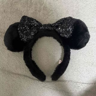 Disney - ディズニー　カチューシャ　黒　もこもこ