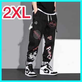 2XL　パンツ　スウェット　ストリートパンツ　スウェット　メンズ　オーバーサイズ(ワークパンツ/カーゴパンツ)