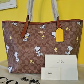 コーチ(COACH)のCOACH スヌーピー トートバッグ コーチ ウッドストック 可愛い 人気 新品(トートバッグ)