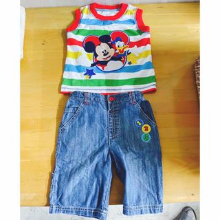 Disney - ミッキー　セットアップ　90センチ　夏服　ディズニー