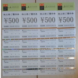 クリエイトレストランツ　株主優待　10000円分(レストラン/食事券)