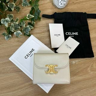 セリーヌ(celine)のCELINE　セリーヌ　スモールウォレット　トリオンフ　三つ折り財布　現行品(財布)