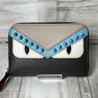 美品 FENDI フェンディ 財布 コインケース モンスター バグズアイ レザー