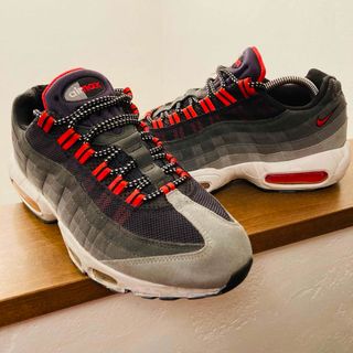 ナイキ(NIKE)の★希少レア★ NIKE AIR MAX 95 ウルフグレー×チリレッド　27.5(スニーカー)