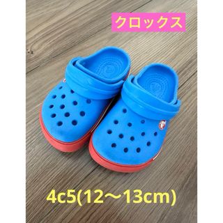 クロックス(crocs)の【クロックス】ベビーサンダル(青)4c5 12cm〜13cm(サンダル)