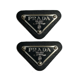 PRADA - 【2個】PRADA プラダ　メタル　プレート　ワッペン　ロゴプレート　ロゴパーツ