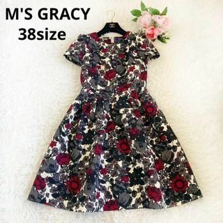 エムズグレイシー(M'S GRACY)のMS GRACY エムズグレイシー レディース 総柄 花柄 ワンピース ドレス(ひざ丈ワンピース)