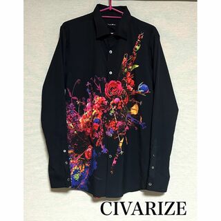 CIVARIZE - CIVARIZE ☆ 美品 フラワー 昇華転写 シャツ ブラック 46