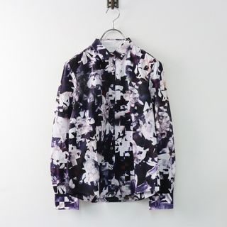 ポールスミス(Paul Smith)の美品 ポールスミス Paul Smith バイカラー ローズプリント シャツ ブラウス 38/ホワイト トップス フラワー【2400013855907】(シャツ/ブラウス(長袖/七分))