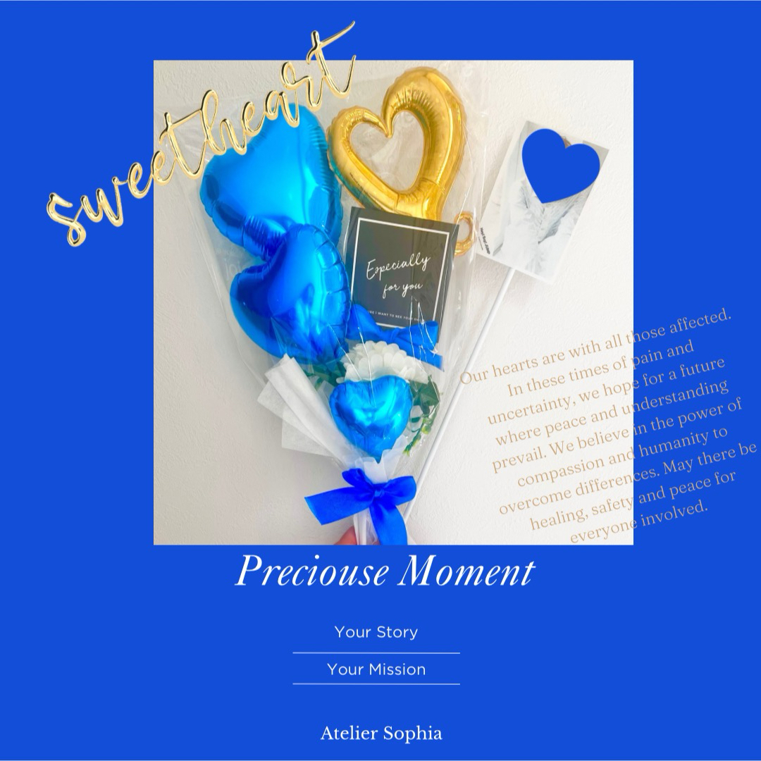バルーンアレンジメント　Sweet Heart ブルー エンタメ/ホビーのタレントグッズ(アイドルグッズ)の商品写真