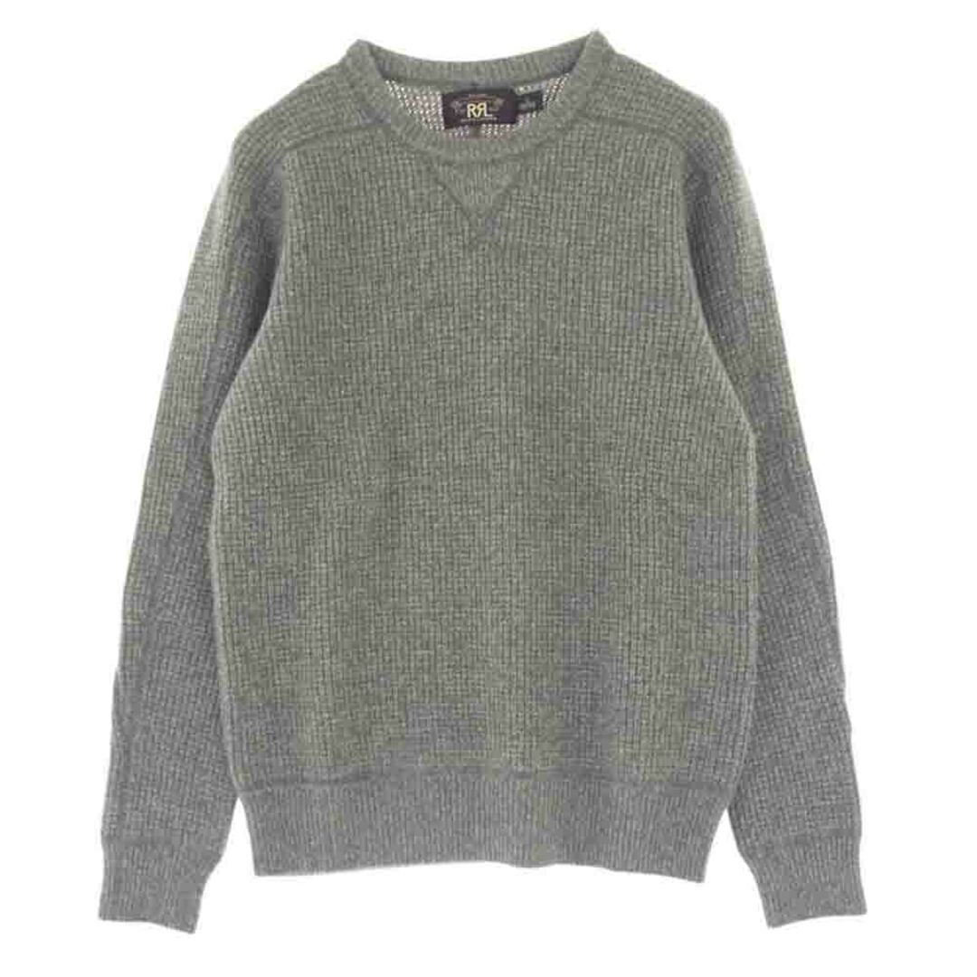 RRL - RRL ダブルアールエル ニット カシミヤ100% 黒タグ 前V RRL - RRL ダブルアールエル ニット カシミヤ100% 黒タグ 前V