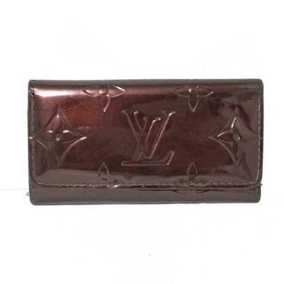 ルイヴィトン(LOUIS VUITTON)のLOUIS VUITTON(ルイヴィトン) キーケース モノグラムヴェルニ ミュルティクレ4 M93517 アマラント パテントレザー(モノグラムの型押し）(キーケース)