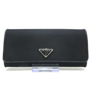 プラダ(PRADA)のPRADA(プラダ) 長財布 - 黒 ナイロン×レザー(財布)