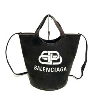 バレンシアガ(BALENCIAGA)のBALENCIAGA(バレンシアガ) トートバッグ ウェーブトートミディアム 599332 黒 キャンバス(トートバッグ)