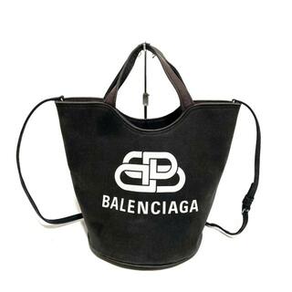 バレンシアガ(Balenciaga)のBALENCIAGA(バレンシアガ) トートバッグ ウェーブトートミディアム 599332 黒 キャンバス(トートバッグ)