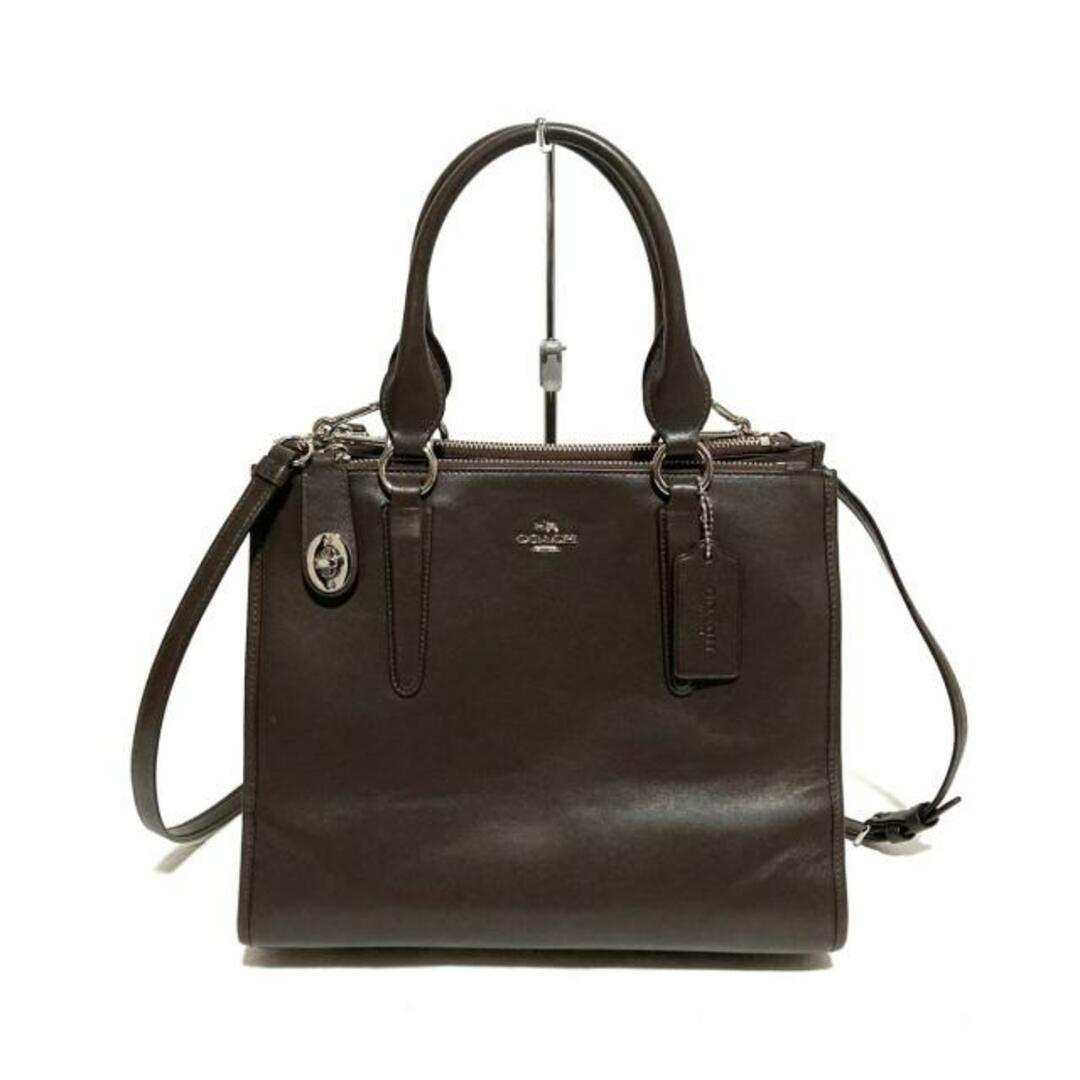 COACH(コーチ)のCOACH(コーチ) トートバッグ クロスバイ キャリーオール F33545 ダークブラウン レザー レディースのバッグ(トートバッグ)の商品写真