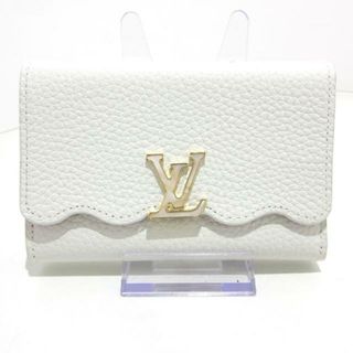 ルイヴィトン(LOUIS VUITTON)のLOUIS VUITTON(ルイヴィトン) 3つ折り財布 カプシーヌ美品  ポルトフォイユカプシーヌコンパクト M82268 スノー トリヨンレザー（皮革の種類：牛革）(財布)