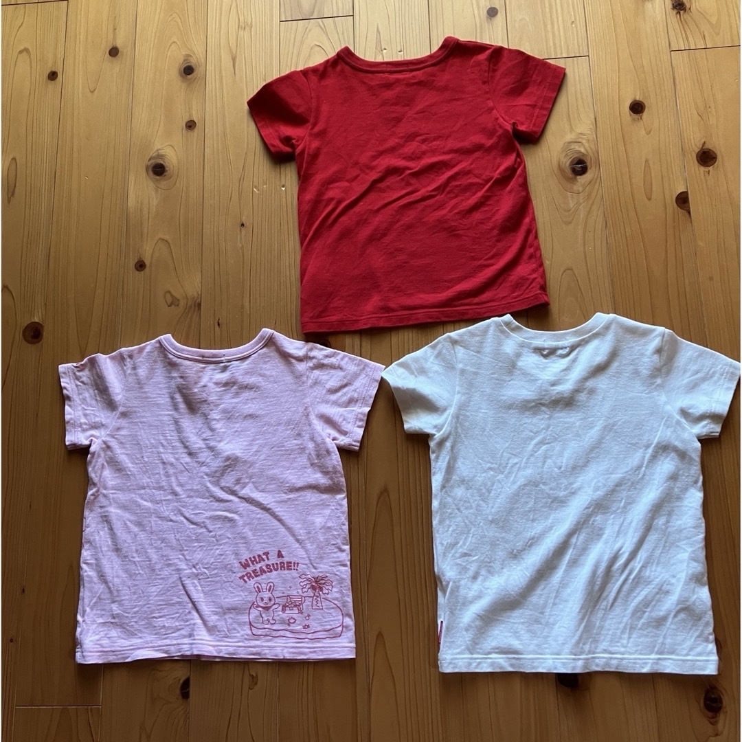 mikihouse(ミキハウス)のミキハウスTシャツ　100 3枚 キッズ/ベビー/マタニティのキッズ服女の子用(90cm~)(Tシャツ/カットソー)の商品写真