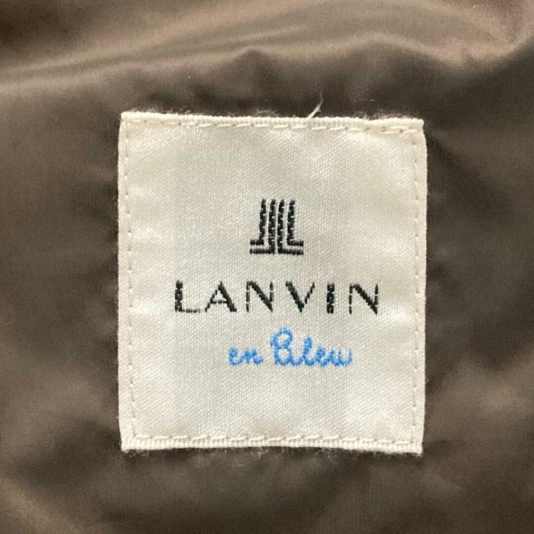 LANVIN en Bleu(ランバンオンブルー)のLANVIN en Bleu(ランバンオンブルー) ダウンジャケット サイズ48 XL レディース - ダークグレー×ブラウン 長袖/フード付き/ジップアップ/冬 レディースのジャケット/アウター(ダウンジャケット)の商品写真