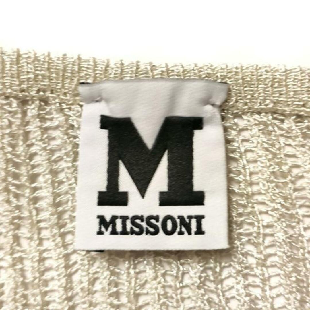 MISSONI(ミッソーニ)のMISSONI(ミッソーニ) 七分袖カットソー サイズM レディース - ベージュ クルーネック/ラメ レディースのトップス(カットソー(長袖/七分))の商品写真