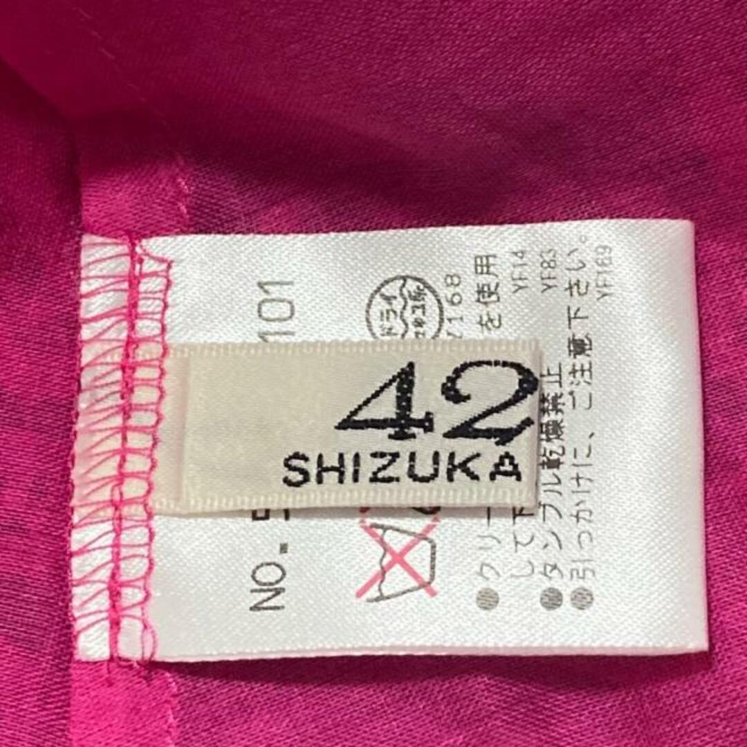 SHIZUKA KOMURO(シズカコムロ) ワンピース サイズ42 L レディース - ピンク レギュラーカラー/七分袖/ミニ/シャツワンピ/レース/シースルー レディースのワンピース(その他)の商品写真