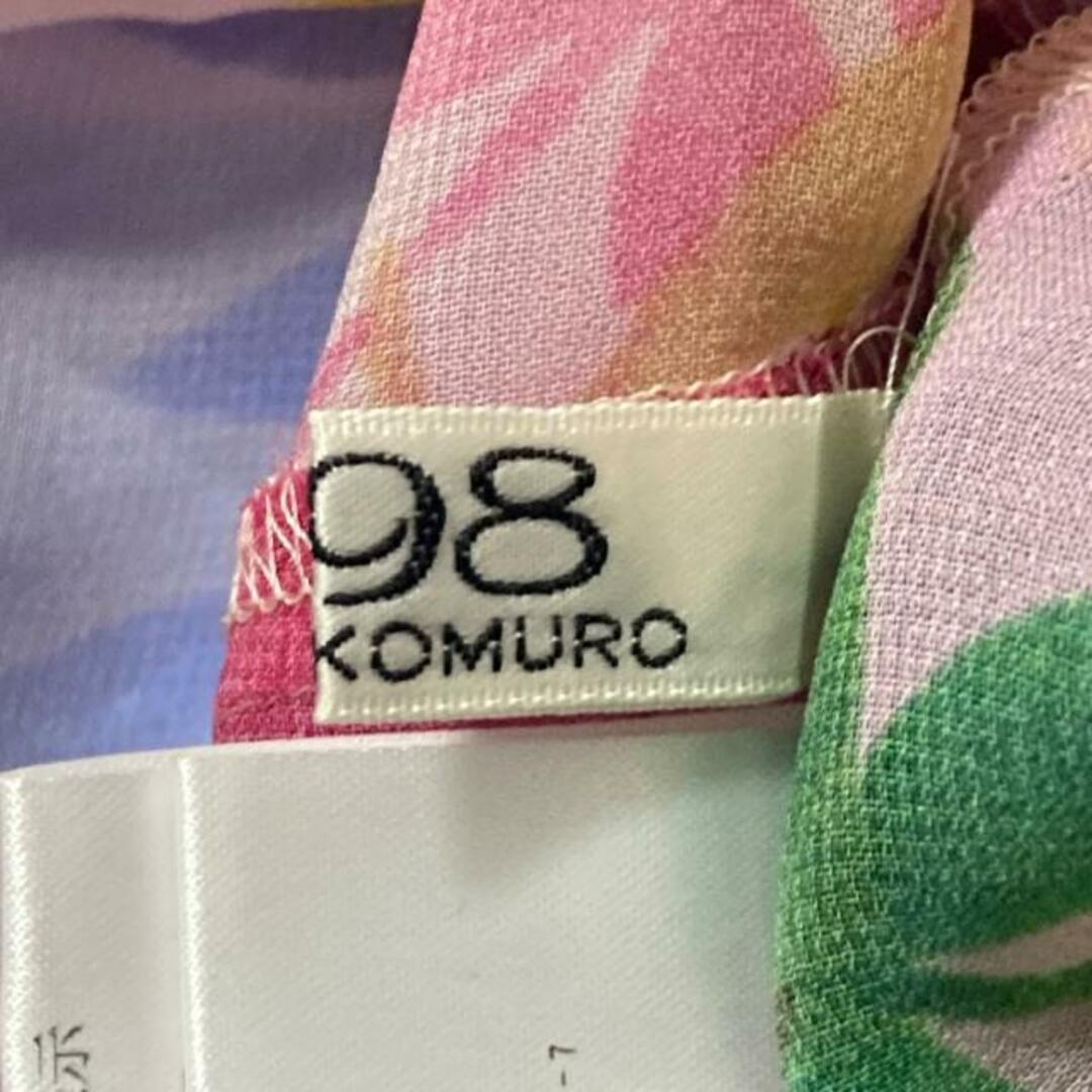 SHIZUKA KOMURO(シズカコムロ) ワンピース サイズ40 M レディース - ライトピンク×マルチ 半袖/ひざ丈/花柄/シースルー レディースのワンピース(その他)の商品写真