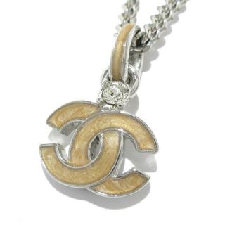 シャネル(CHANEL)のCHANEL(シャネル) ネックレス美品  ココマーク 金属素材×ラインストーン ベージュ×クリア×シルバー ラインストーン(ネックレス)