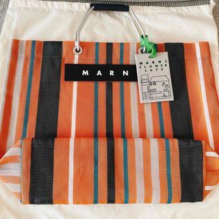 Marni - MARNI マルニフラワーカフェ　美品　 ストライプバッグ  人気　アラベスク