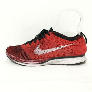 ナイキ(NIKE)のNIKE(ナイキ) スニーカー 27.5 メンズ フライニット レーサー 526628-610 レッド×黒×白 化学繊維(スニーカー)