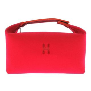 エルメス(Hermes)のHERMES(エルメス) ハンドバッグ美品  ブリッドアブラックGM ピンク×レッド×オレンジ シルバー金具 キャンバス(ハンドバッグ)