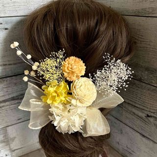 髪飾りドライフラワー和装＊袴ヘアピン卒業式結婚式成人式＊ヘアパーツカーネーション(ヘアピン)