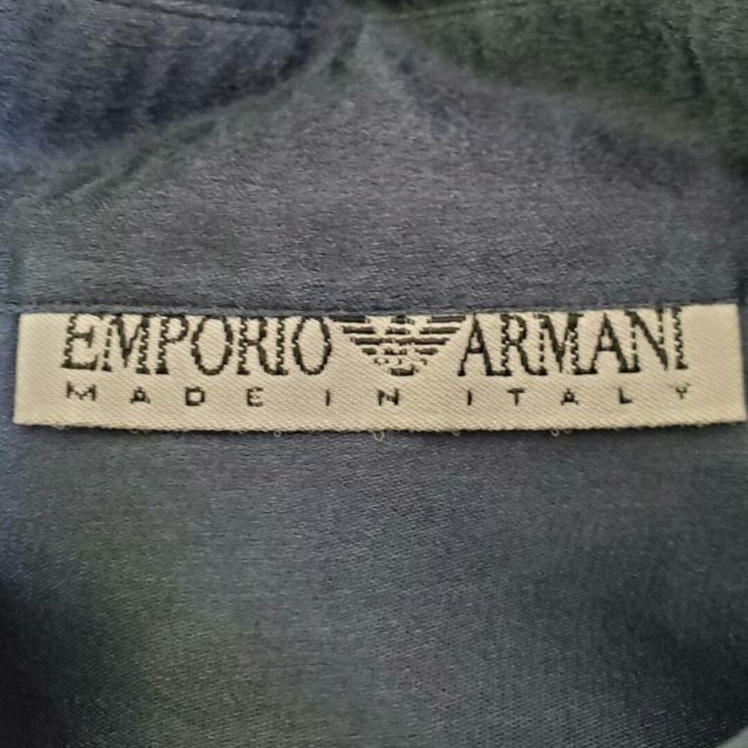 Emporio Armani(エンポリオアルマーニ)のEMPORIOARMANI(エンポリオアルマーニ) チュニック サイズ38 S レディース美品  - ダークネイビー レギュラーカラー/長袖/シースルー レディースのトップス(チュニック)の商品写真