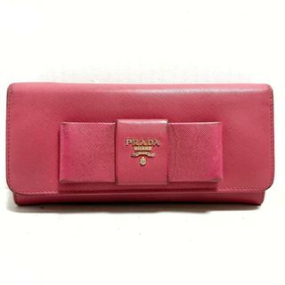 プラダ(PRADA)のPRADA(プラダ) 長財布 - ピンク レザー(財布)