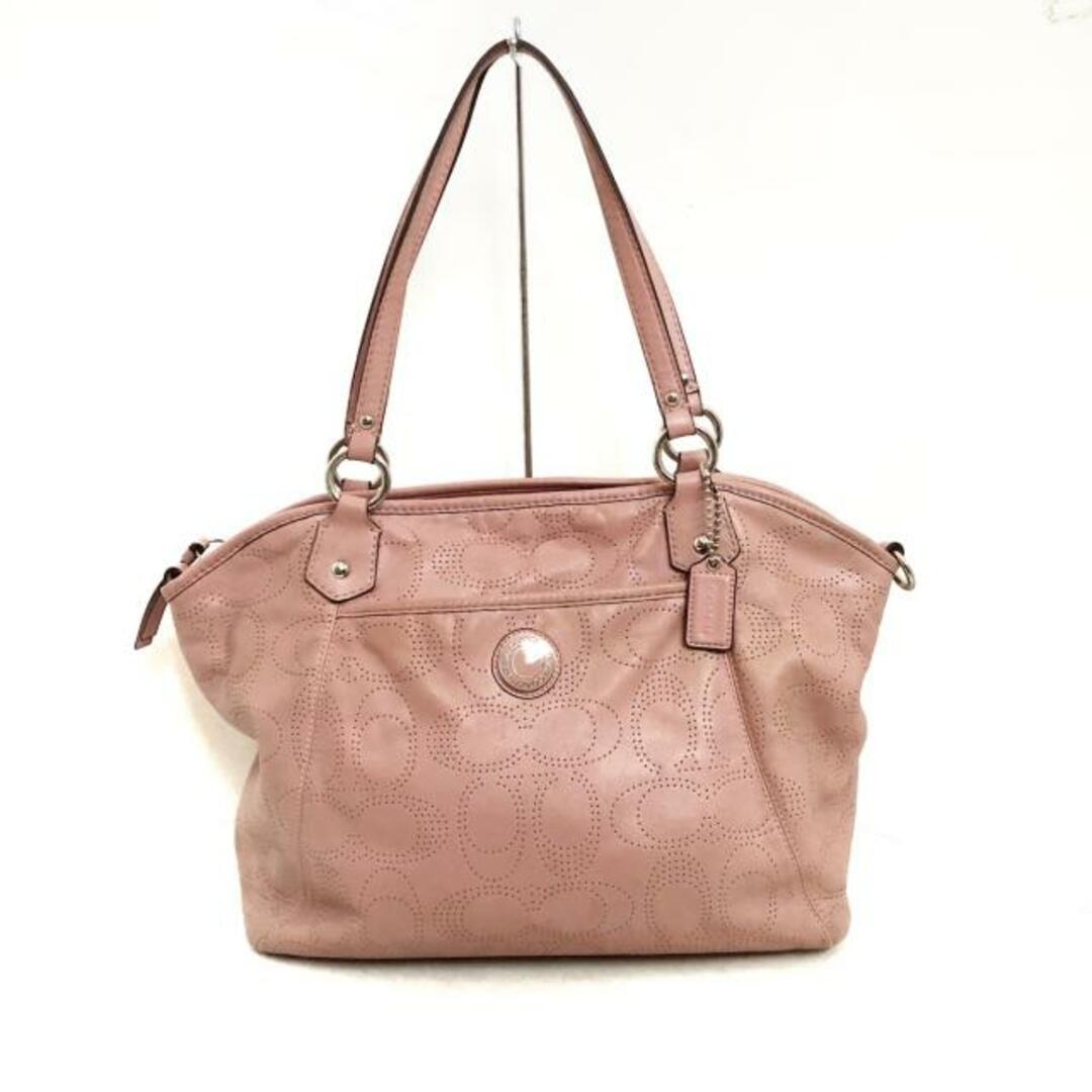 COACH(コーチ)のCOACH(コーチ) ショルダーバッグ シグネチャー柄 F19688 ピンク レザー レディースのバッグ(ショルダーバッグ)の商品写真