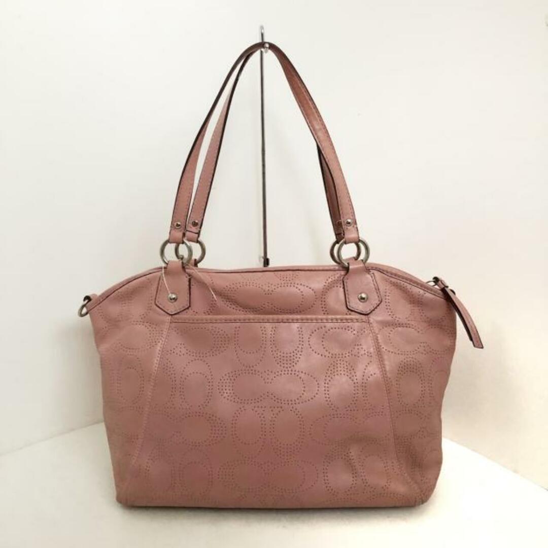 COACH(コーチ)のCOACH(コーチ) ショルダーバッグ シグネチャー柄 F19688 ピンク レザー レディースのバッグ(ショルダーバッグ)の商品写真