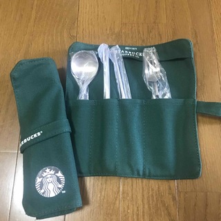 スターバックス(Starbucks)の【未使用】スターバックス アウトドア スプーンフォーク お箸 2セット(食器)