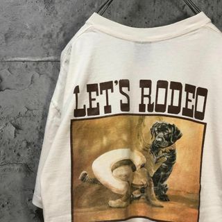 LETS RODEO ラブラドール バックプリント 犬 イヌ Tシャツ(Tシャツ/カットソー(半袖/袖なし))