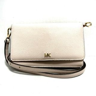 マイケルコース(Michael Kors)のMICHAEL KORS(マイケルコース) 財布美品  ジェットセットフォーンクロスボディ 32T8GF5C1L ピンクベージュ ショルダーウォレット/ストラップ着脱可 レザー(財布)