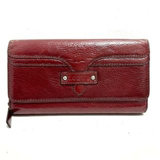 ロエベ(LOEWE)のLOEWE(ロエベ) 長財布 - ボルドー ラウンドファスナー エナメル（レザー）(財布)