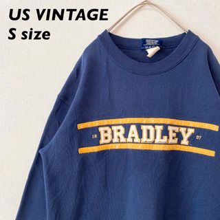 US古着　スウェット　トレーナー　刺繍ロゴ　BRADLEY 男女兼用　Sサイズ(スウェット)