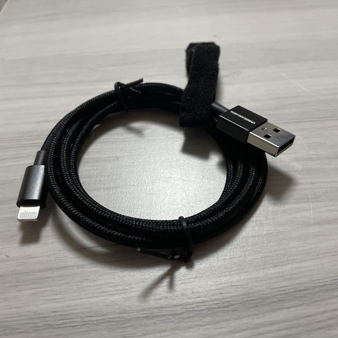 UNBREAKcable iPhone 充電ケーブル 1M【/MFi 認証 最新 スマホ/家電/カメラのスマホアクセサリー(その他)の商品写真