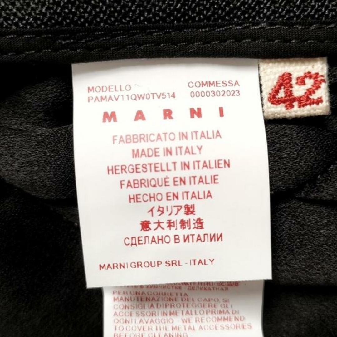 Marni(マルニ)のMARNI(マルニ) パンツ サイズ42 M レディース - 黒 フルレングス/キルティング レディースのパンツ(その他)の商品写真