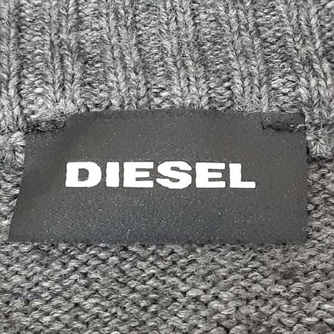 DIESEL(ディーゼル)のDIESEL(ディーゼル) 長袖セーター メンズ美品  - ダークグレー×カーキ ハイネック/ジップアップ メンズのトップス(ニット/セーター)の商品写真